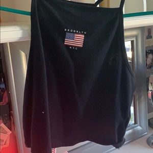 Divided USA crop top